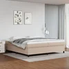 Okvir za krevet s oprugom boja cappuccina 200x200 cm od umjetne kože