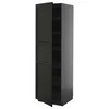 METOD Visoki element s policama, Crnosiva/Lerhyttan crno bajcovano, 60x60x200 cm