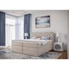 MID.YOU POSTELJA BOXSPRING 180 cm x 200 cm , tekstil, leseni material bež