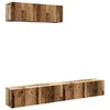 3-dijelni zidni set TV ormarića staro drvo 100x30x30 cm
