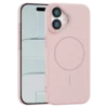 Rigid Silicone MagSafe maska za iPhone 16 – roze