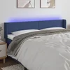 vidaXL vidaXL LED posteljno vzglavje modro 163x16x78/88 cm blago, (20932912)