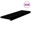 Gazišta stepenice 20 kom tamnosmeđi 80x25x2 cm masivna hrast