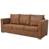 Vidaxl Kavč trosed 191x73x82 cm umetno semiš usnje