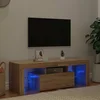 TV ormarić s LED svjetlima boja hrasta sonome 120 x 35 x 40 cm