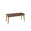 Hanah Home klupa Arwen, 105 cm, kapućino / prirodno drvo