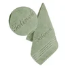Frotirna brisača Linie collection z vezenino Daddy - Brisača - 50x100 cm - zelena