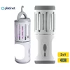Prenosiva punjiva LED lampa sa lapačem insekata LED/6W/1800 mAh IPX4 bela/siva