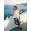 Sinsay - Midi haljina sa prorezom i cvetnim uzorkom Plus size - crno