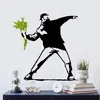 Wallity Zidna dekoracija Moss-Flower Gang, 70x69cm, Crna