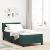 Krevet s opruga kutije Tamnozelena 200 x 90 cm Baršun