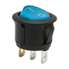 Preklopno vgradno stikalo 6A 250V ON-OFF modra osvetlitev