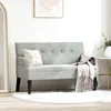 vidaXL Chesterfield klop Svetlo siva 112 x 65.5 x 75 cm Žamet