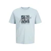 JACK & JONES Majica JJHONOLULU dimno modra/nebeško modra/bela
