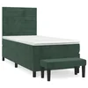 Vidaxl Box spring postelja z vzmetnico temno zelena 80x200 cm žamet