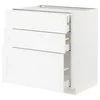 METOD / MAXIMERA Pod.elem.3front/2dnj/1srd/1vis.fiok, bela Enköping/bela im. drveta, 80x60 cm