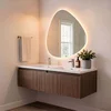 Skye Decor Set kupatilskog ormarića sa umivaonikom i ogledalom, 2 dela, Braon