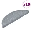 Vidaxl Preproge za stopnice 10 kos 56 x 17 x 3 cm Non-Slip Svetlo siva