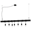 Eglo 39938 - Luster na sajli TOWNSHEND-B 7xE27/40W/230V crna