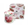 Porcelanasta skodelica z infuzerjem 350 ml v škatli, kot darilo, kolekcija Rose