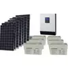 9. svakodnevni celogodisnji Hibrid komplet 24V/230V 3640w solarnih panela 6x200Ah baterija