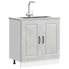shumee vidaXL Osnovna omarica za umivalnik Kalmar betonsko siv 80x46x81,5 cm