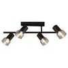 Rabalux Plafonska spot lampa Hatice, 4xE14, Crna