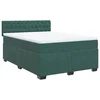 Vidaxl Box spring postelja z vzmetnico temno zelen 140x190 cm žamet