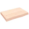 Kupaonska radna ploča 60x40x(2-6) cm netretirano masivno drvo