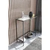 Hanah Home komoda Lisa, 80 cm, crna / providno staklo