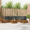 Set vanjskih sofa s jastukom 7 Komad Prirodna i antracit