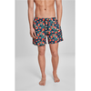 Blk/tropical swimsuit with pattern