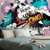 Tapeta zeleno graffiti oko - 343x231