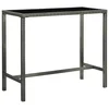 Vrtni barski stol sivi 130 x 60 x 110 cm od poliratana i stakla