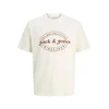 JACK & JONES Majica JJEDover rjava/bela