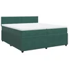 vidaXL vidaXL Box spring postelja z vzmetnico temno zelena 200x200 cm žamet, (21305614)