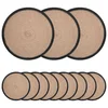 vidaXL Placemeti iz jute 12 pcs Naravna in črna O 30 cm