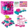 slomart LEAN TOYS Gradbeni bloki - Prostorski, pastelno roza, 150 kosov