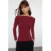Trendyol Milla ženska bluza TWOAW25BZ00109, bordo