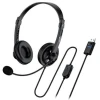 Genius Slušalke - HS-230U, slušalke, žične, z mikrofonom, z nadzorom glasnosti, USB, črne