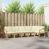 Set vanjskih sofa s jastukom 6 pcs Bijela i krem Poliester