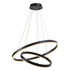 Rabalux Visilica sa daljinskim Isaure, 2 prstena, LED 80W, 3000-6500K, 60cm, Crna