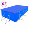 Navlake za bazen 2 kom PE pravokutne 90 g/m2 400 x 207 cm