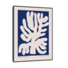 Canvas Slika na platnu Plavi list, 45x60cm, Sa ramom, Crni
