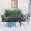 3-dijelni vanjski blagovaonski set od PVC ratana crni