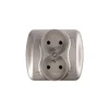 Dvojna vtičnica Simon Akord z/brez 16A IP20 metaliziran aluminij AGZ2/26