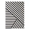 Črno-bela ročno tkana volnena preproga 160x230 cm Stryve Noir – Elle Decoration