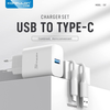 Kućni punjač KONFULON Joko C87 3A sa kablom USB na Type-C beli 1m