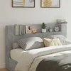 vidaXL Vzglavje Betonsko siva 180 x 16,5 x 103,5 cm Konstruiran les