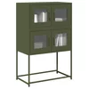 Visoka ploča maslinasto zelena 68x39x107 cm čelik